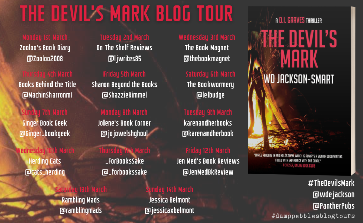 #BLOGTOUR | The Devil’s Mark (DI Graves #3) – WD Jackson-Smart @wdejackson @PantherPubs @damppebbles #TheDevilsMark #damppebblesblogtours #amreading #bookblogger #bookreview