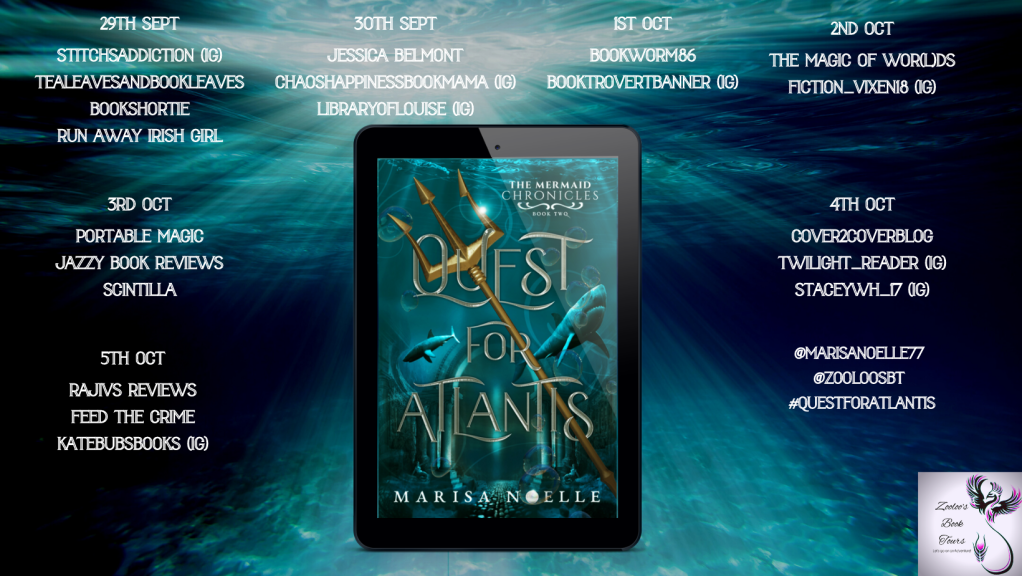 #BOOKTOUR | Quest for Atlantis – Marisa Noelle @MarisaNoelle77 @ZooloosBT #ZooloosBookTours #QuestFortAtlantis